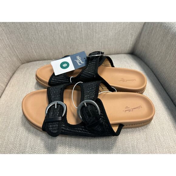 NWT Ladies Universal Thread Black Honey Sandals - Size 9 - Picture 3 of 4